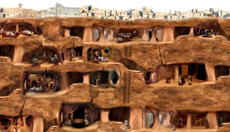 Yer-altı-şehri-yapısı